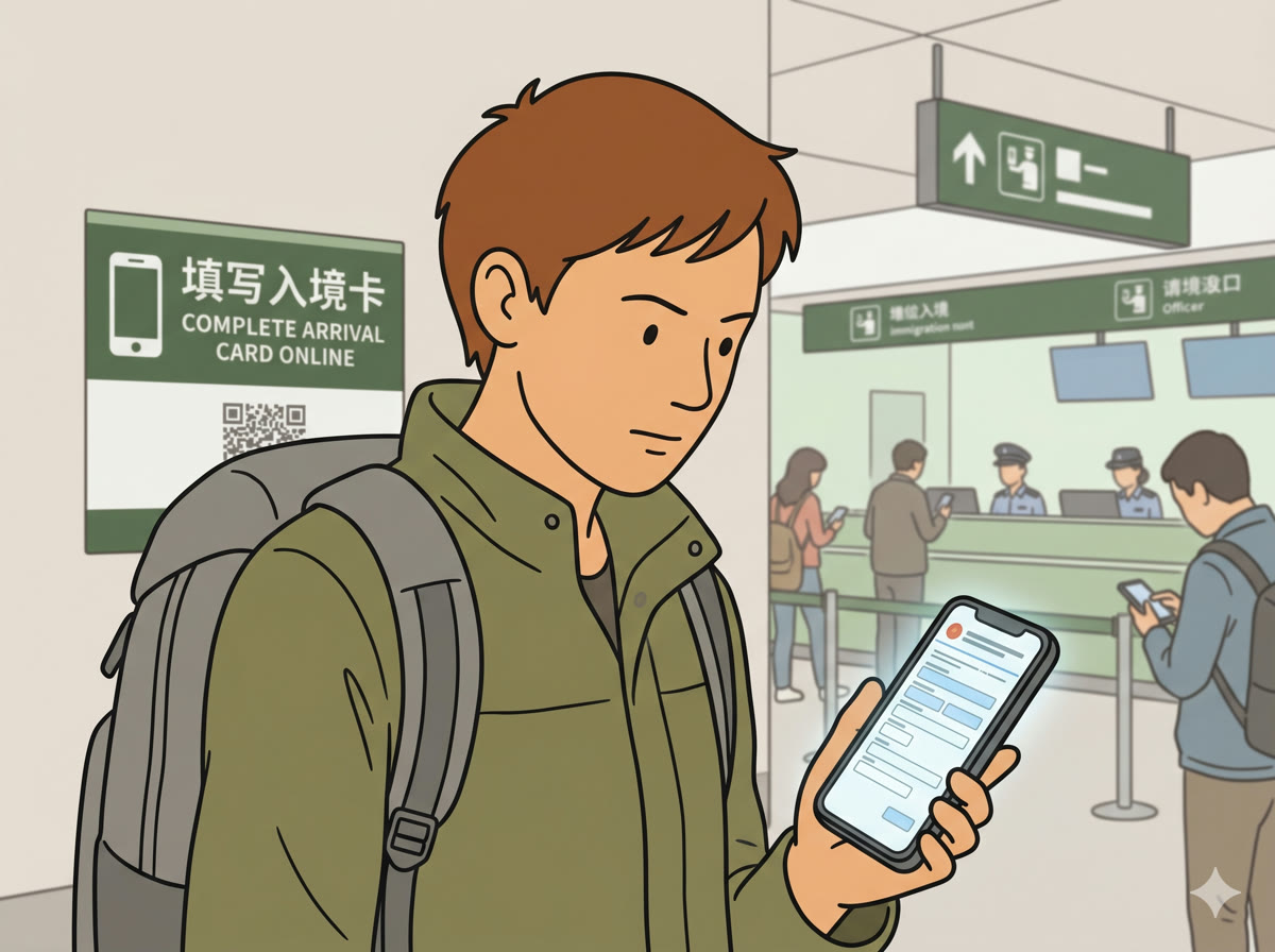 Step 3: Fill in digital arrival card at China immigration